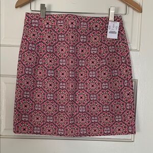 J. Crew A-Line Mini Skirt in Pink and Blue